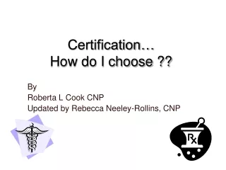 Certification… How do I choose ??