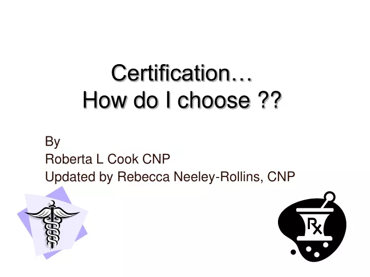 certification how do i choose