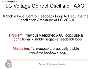 LC Voltage Control Oscillator  AAC