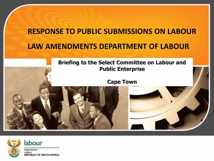 response to public submissions on labour