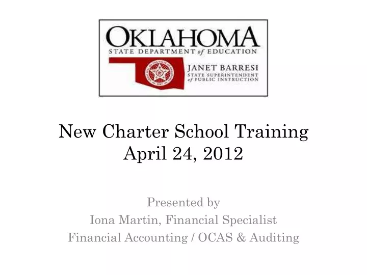 new charter school training april 24 2012