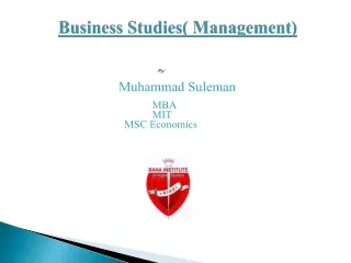 Business Studies( Management)