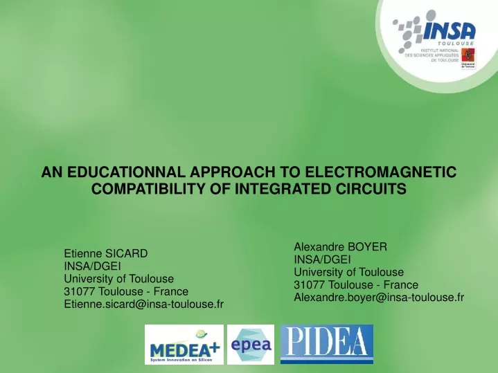 an educationnal approach to electromagnetic