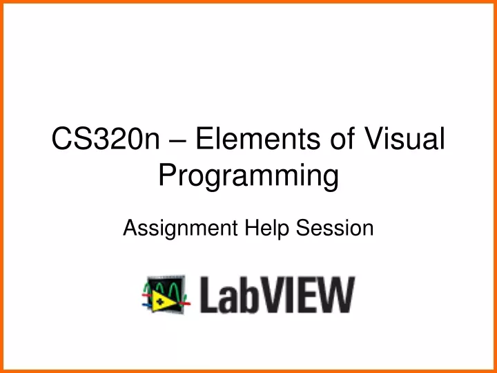 cs320n elements of visual programming