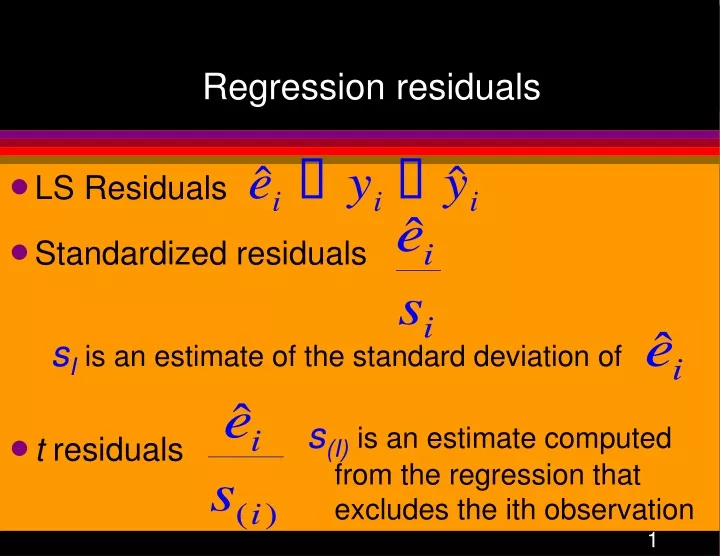 regression residuals