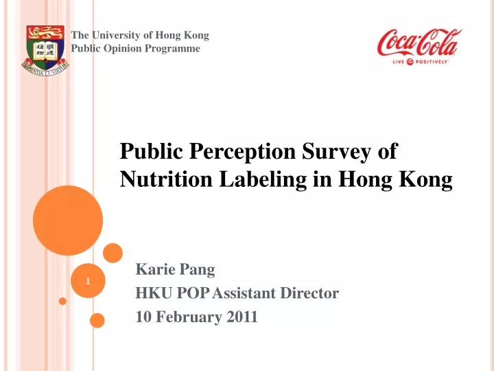 public perception survey of nutrition labeling in hong kong