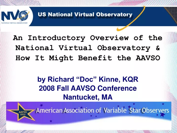 an introductory overview of the national virtual