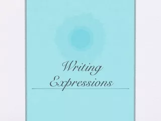 Writing Expressions