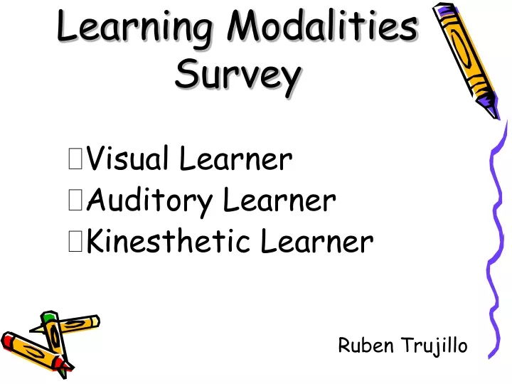 learning modalities survey