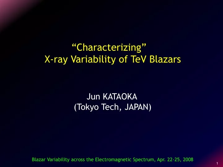 characterizing x ray variability of tev blazars