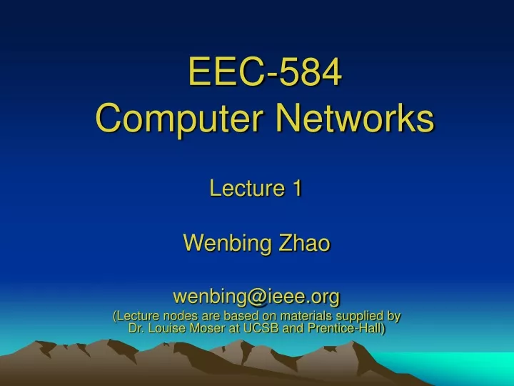 eec 584 computer networks