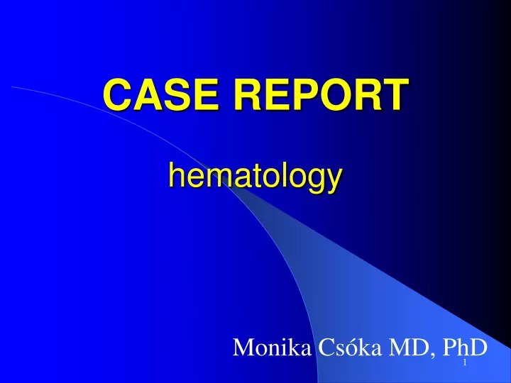 case report hematology