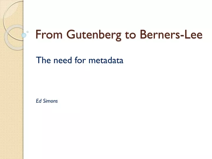 from gutenberg to berners lee