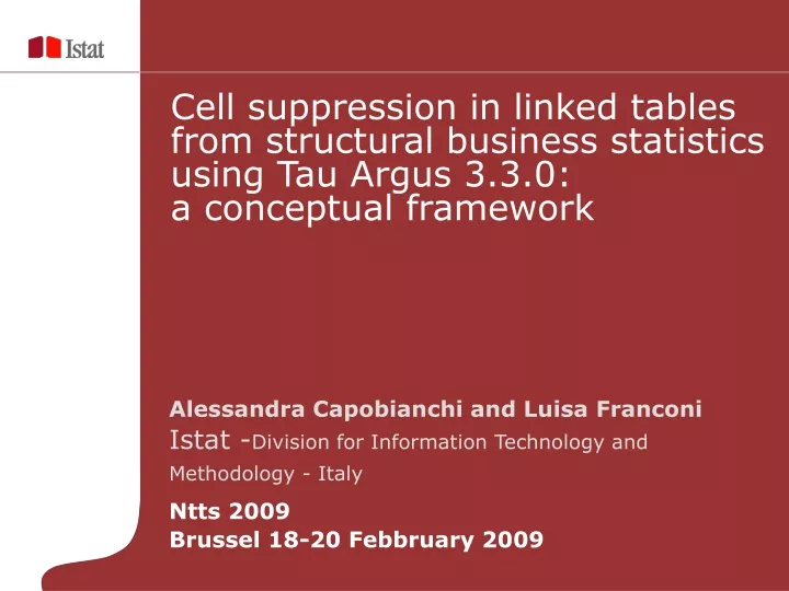 cell suppression in linked tables from structural