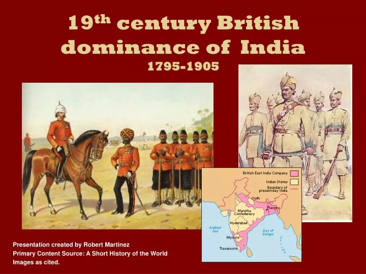 19 th century british dominance of india 1795 1905
