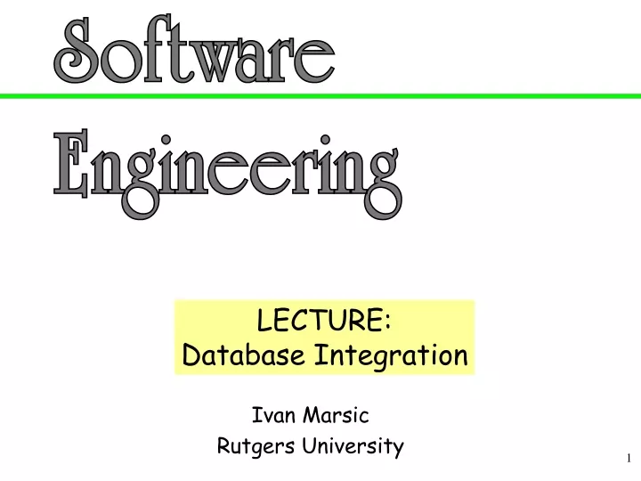lecture database integration