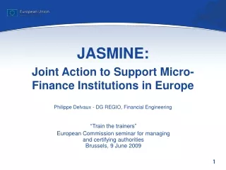 Joint Action to Support Micro-Finance Institutions in Europe