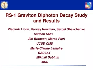 RS-1 Graviton Diphoton Decay Study and Results