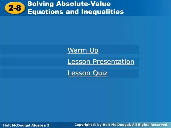 solving absolute value equations and inequalities