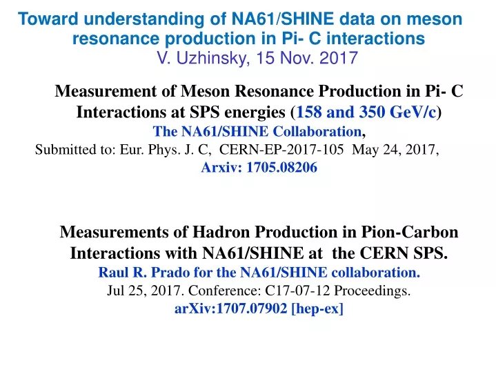toward understanding of na61 shine data on meson