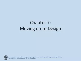 Chapter 7: Moving on to Design