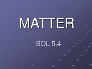 MATTER SOL 5.4
