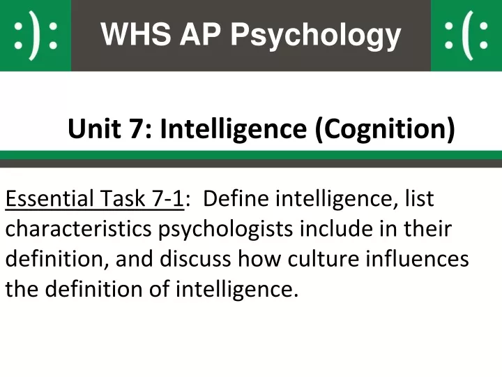 unit 7 intelligence cognition