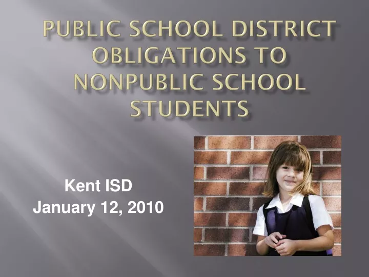 public school district obligations to nonpublic school students