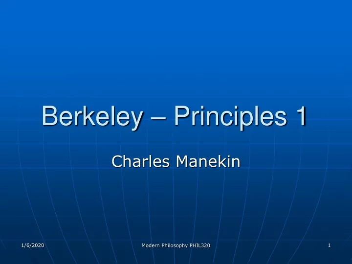 berkeley principles 1