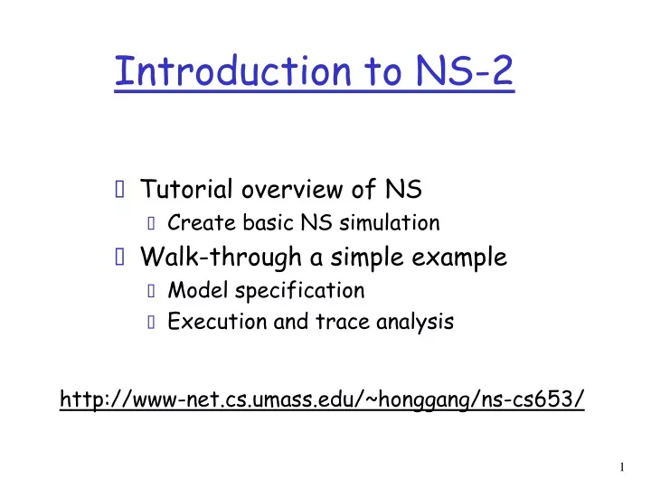 introduction to ns 2