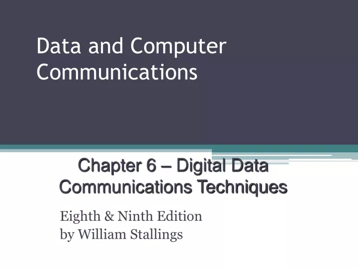 data and computer communications