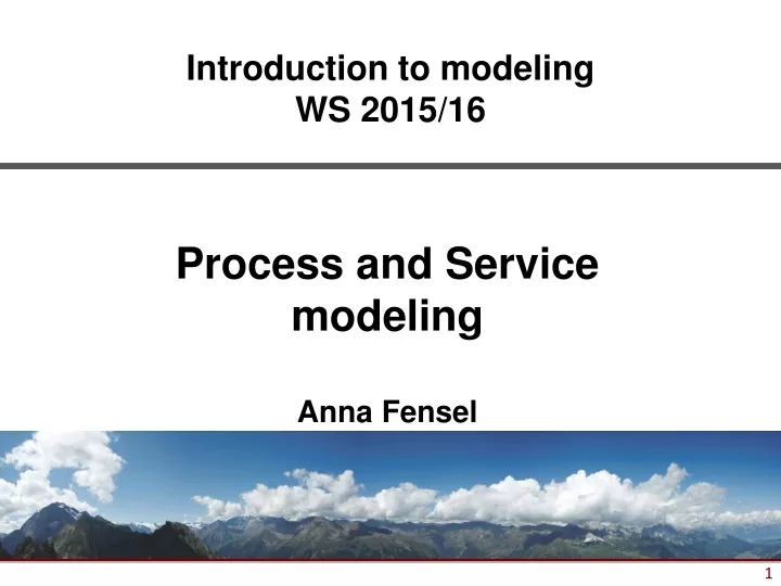 process and service modeling anna fensel