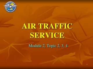 AIR TRAFFIC SERVICE Module 2, Topic 2, 3, 4