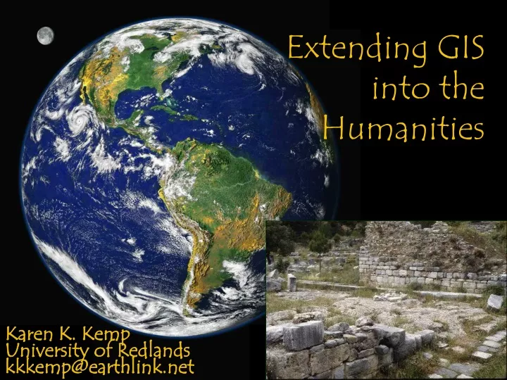 extending gis into the humanities