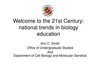 Welcome to the 21st Century: national trends in biology education