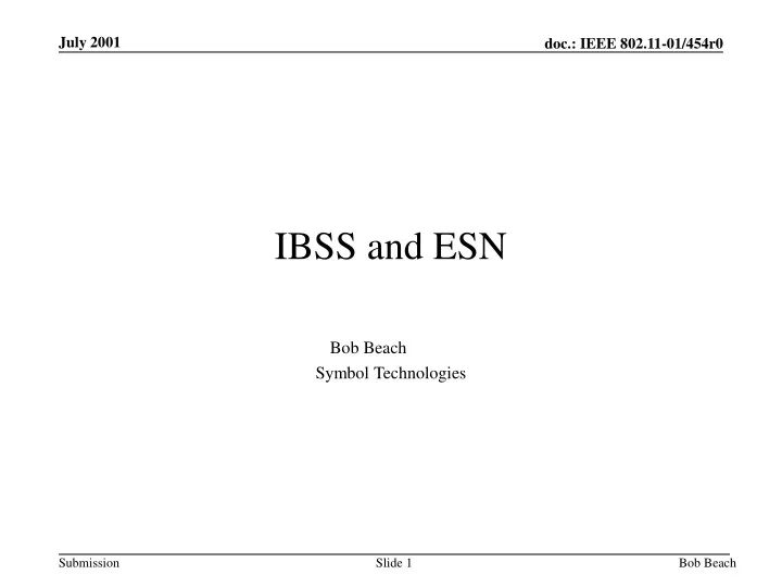 ibss and esn
