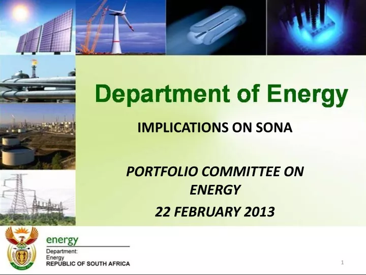 implications on sona portfolio committee