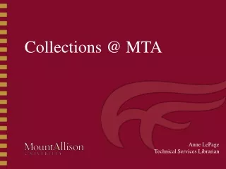 Collections @ MTA