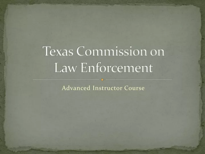 texas commission on law enforcement