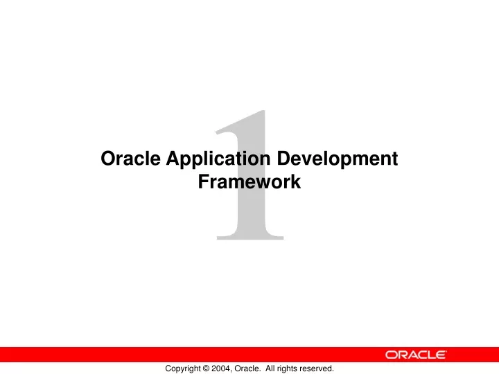 oracle application development framework