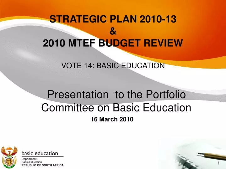 strategic plan 2010 13 2010 mtef budget review