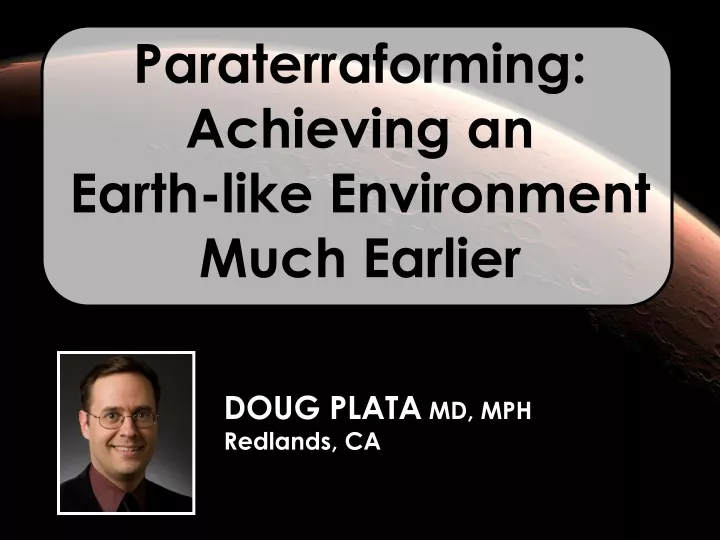 paraterraforming achieving an earth like