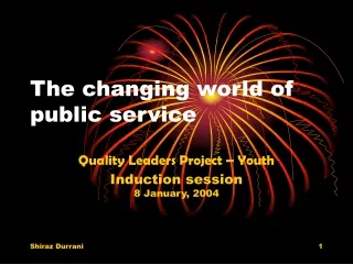 The changing world of public service