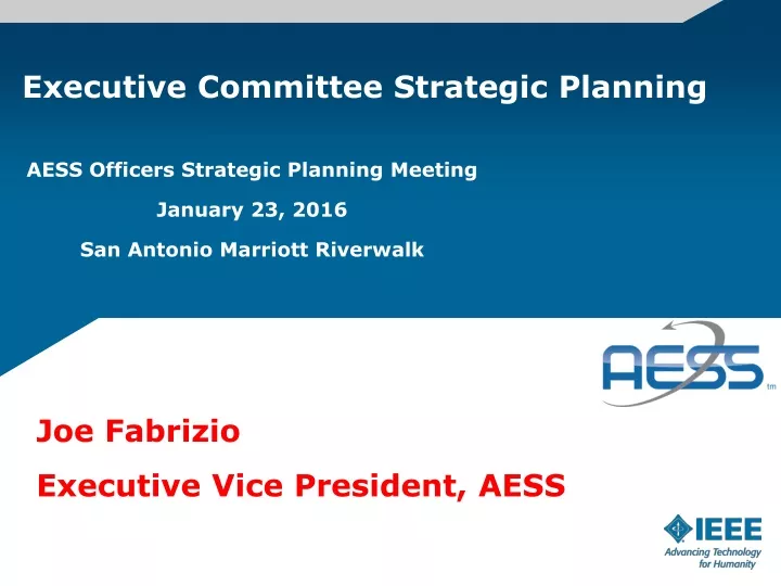 executive committee strategic planning