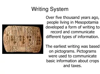 Writing System