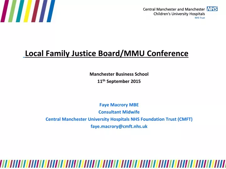 local family justice board mmu conference