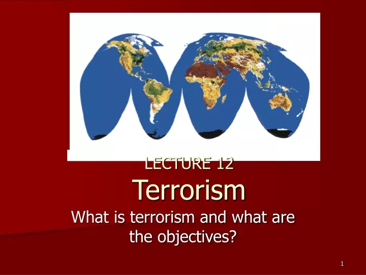 lecture 12 terrorism