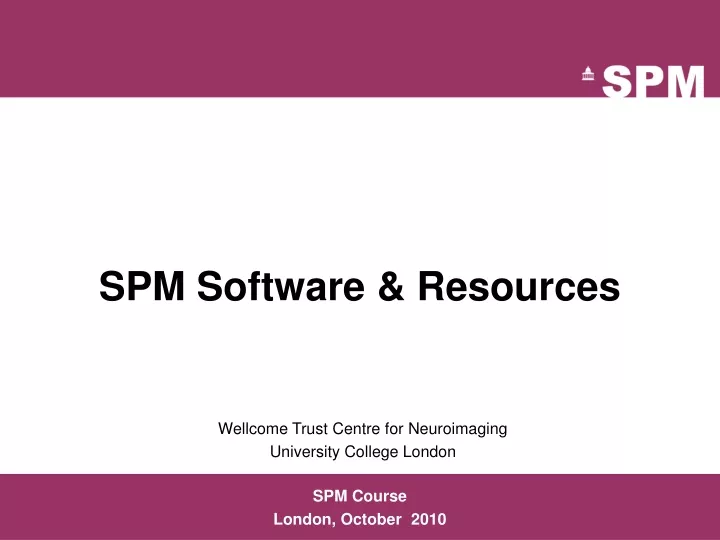 spm software resources