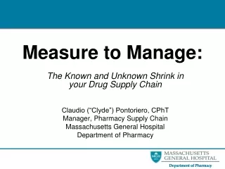 Measure to Manage: