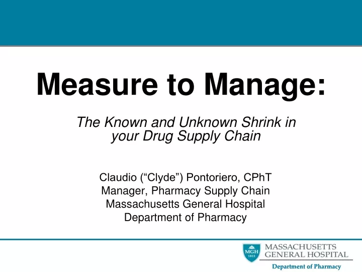 measure to manage